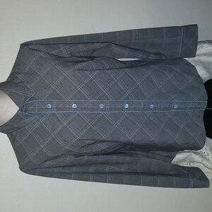 Dina K plaid button front shirt